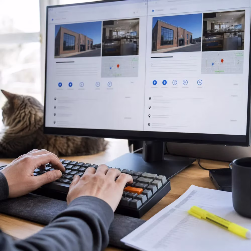 Side-by-side comparison of duplicate Google Business Profiles